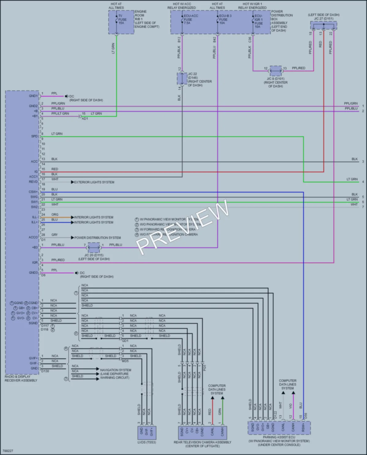 2022 Lexus NX450h Radio wiring diagram preview