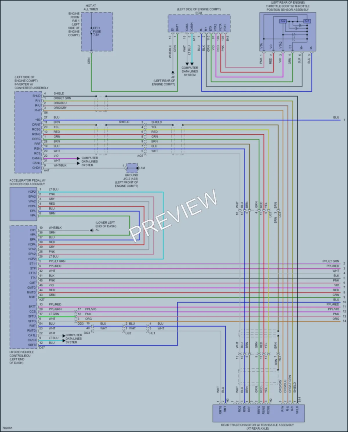 2022 Lexus NX450h Transmission wiring diagram preview