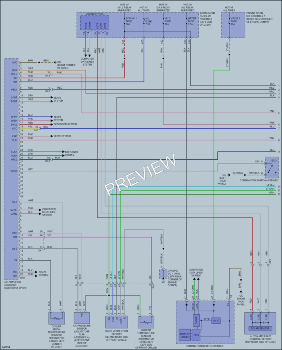 2022 Lexus RC300 Air Conditioning wiring diagram preview