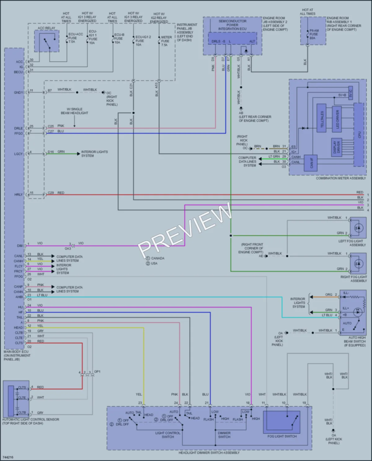 2022 Lexus RC300 Headlights wiring diagram preview
