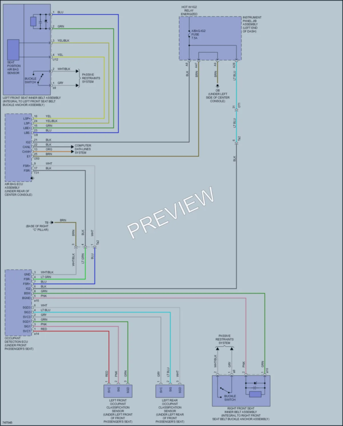 2022 Lexus RC350 Warning Systems wiring diagram preview