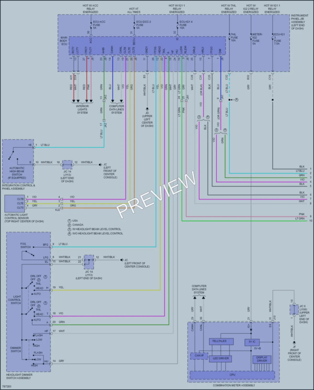 2022 Lexus RX350 Headlights wiring diagram preview