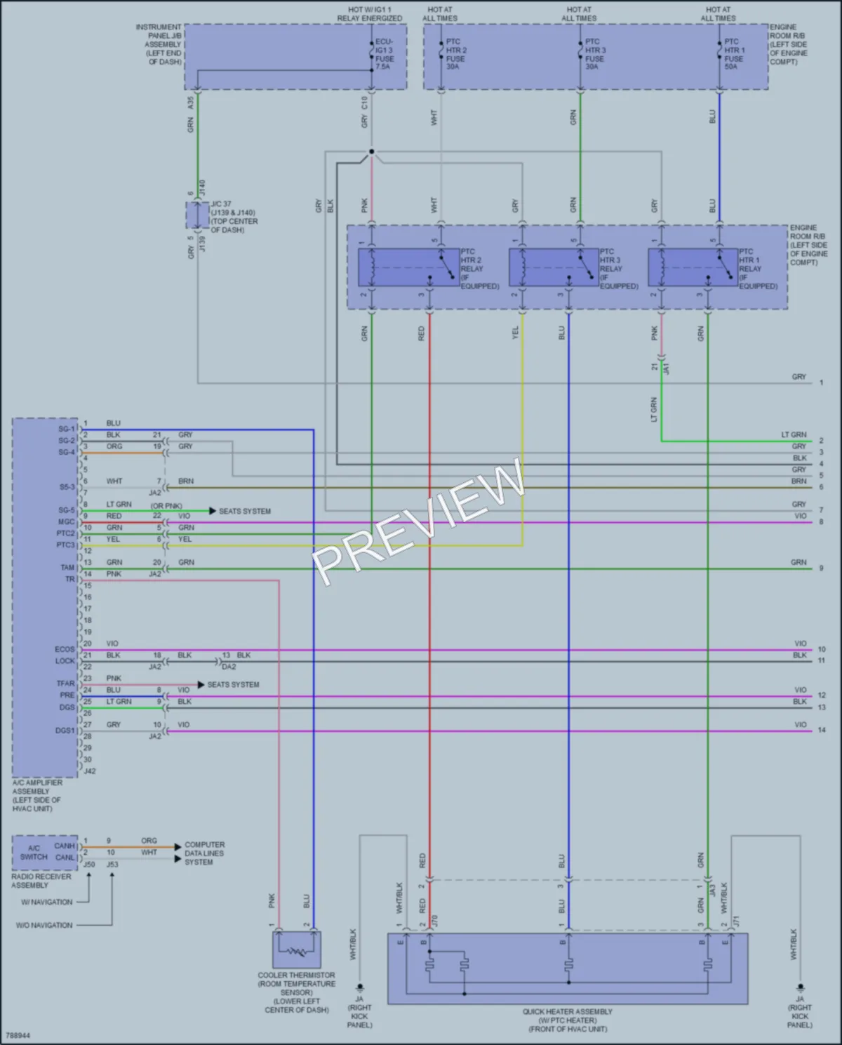 2022 Lexus RX350L Air Conditioning wiring diagram preview