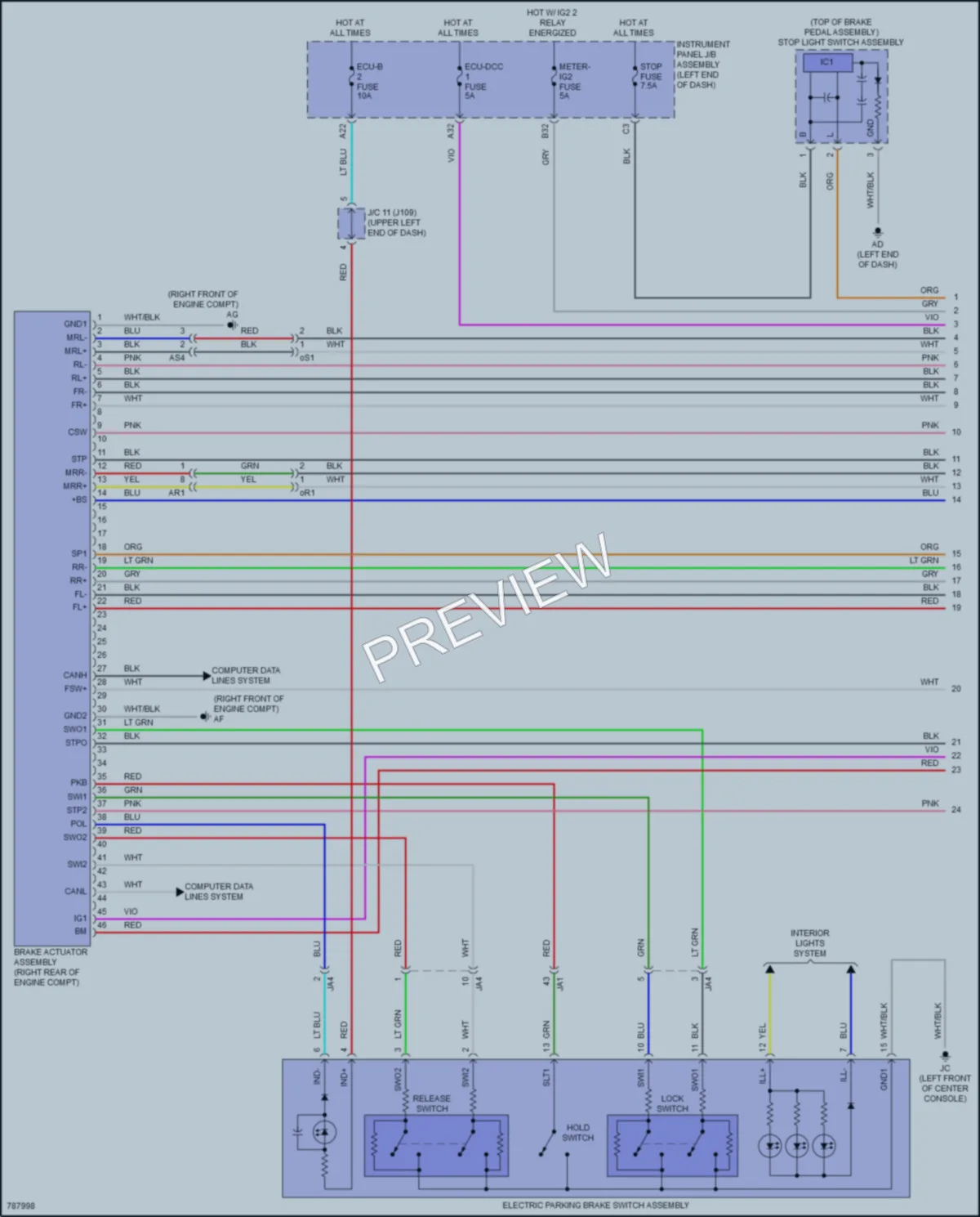 2022 Lexus RX350L Anti Lock Brakes wiring diagram preview