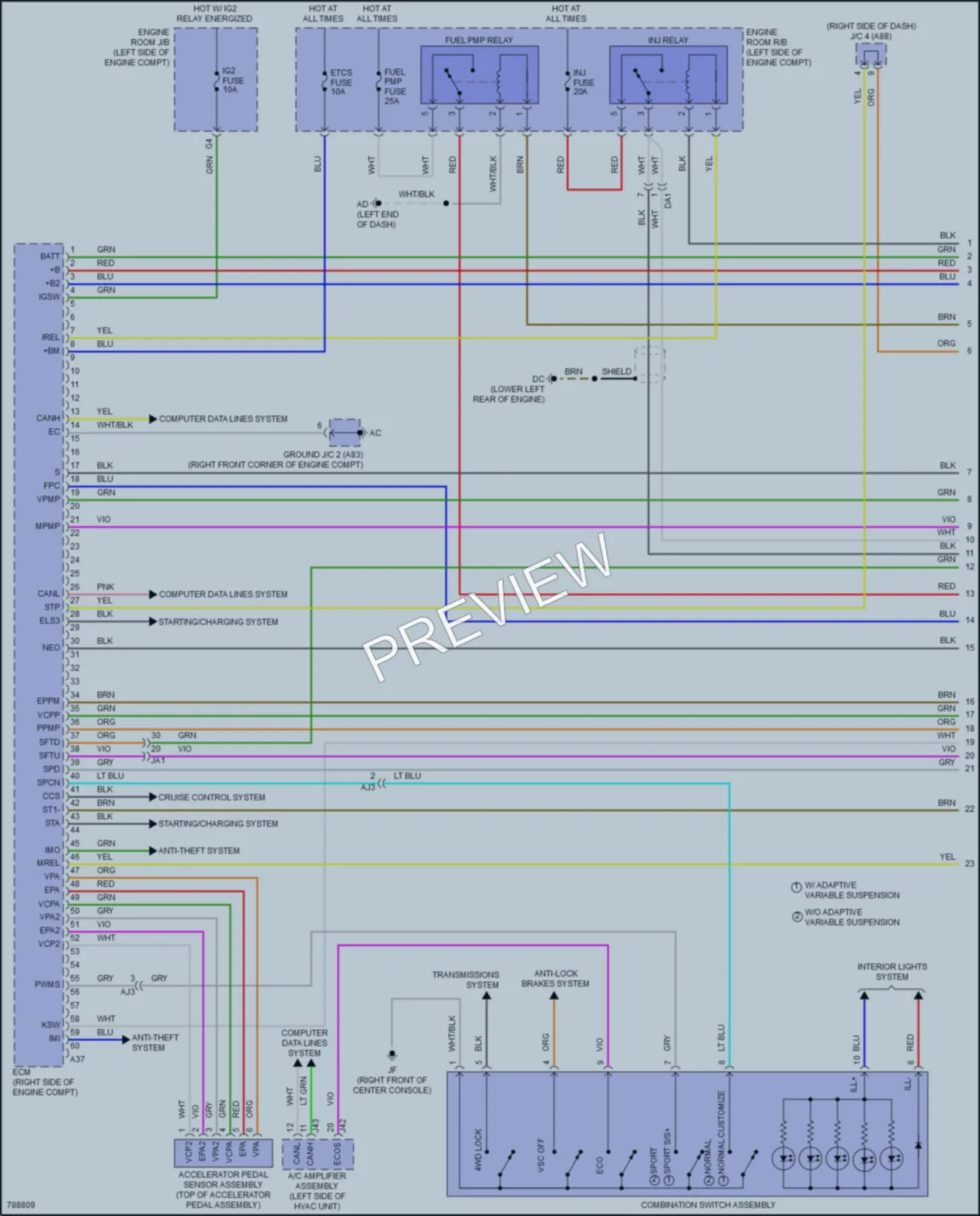 2022 Lexus RX350L Engine Performance wiring diagram preview
