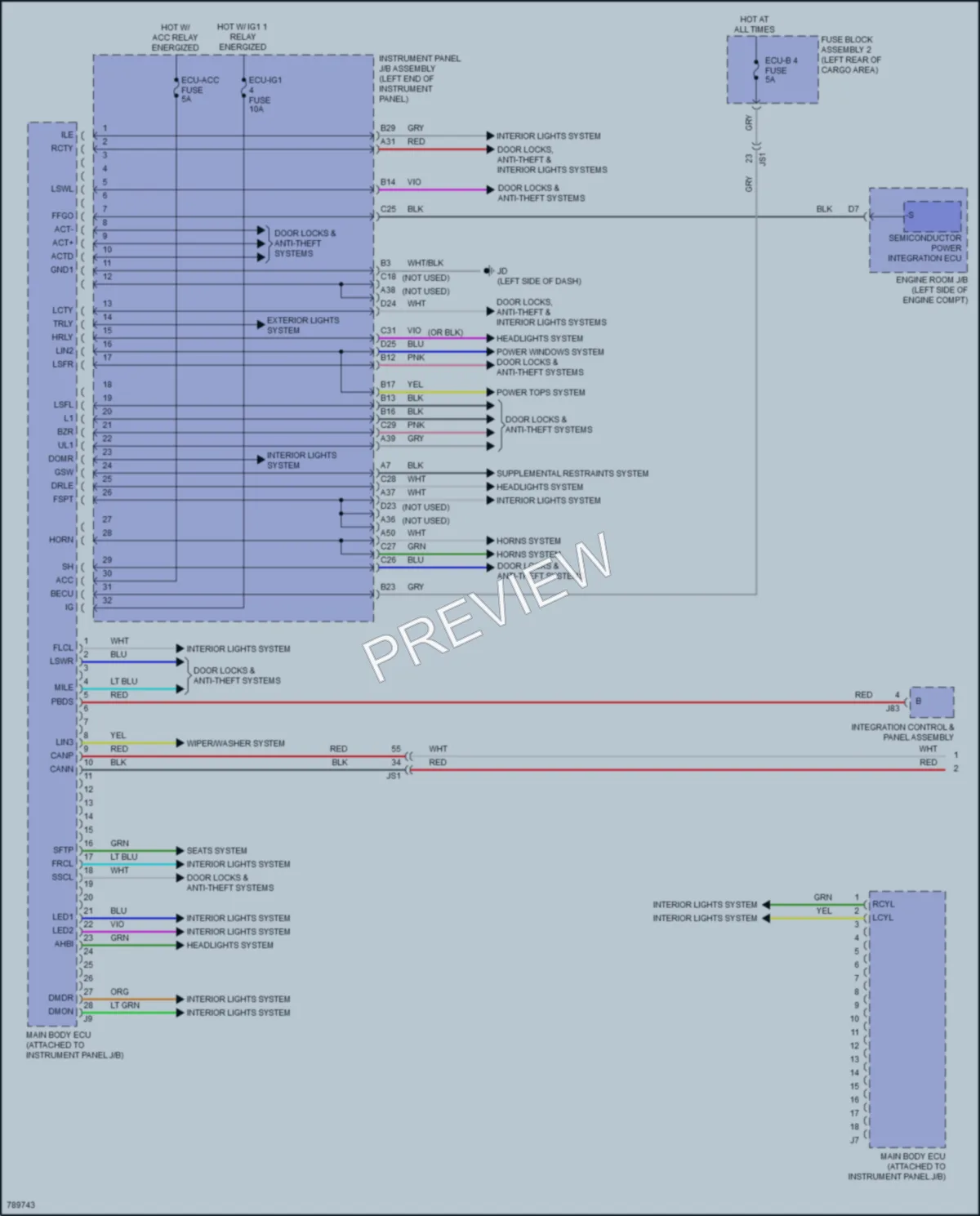 2022 Lexus RX450h Body Control Modules wiring diagram preview