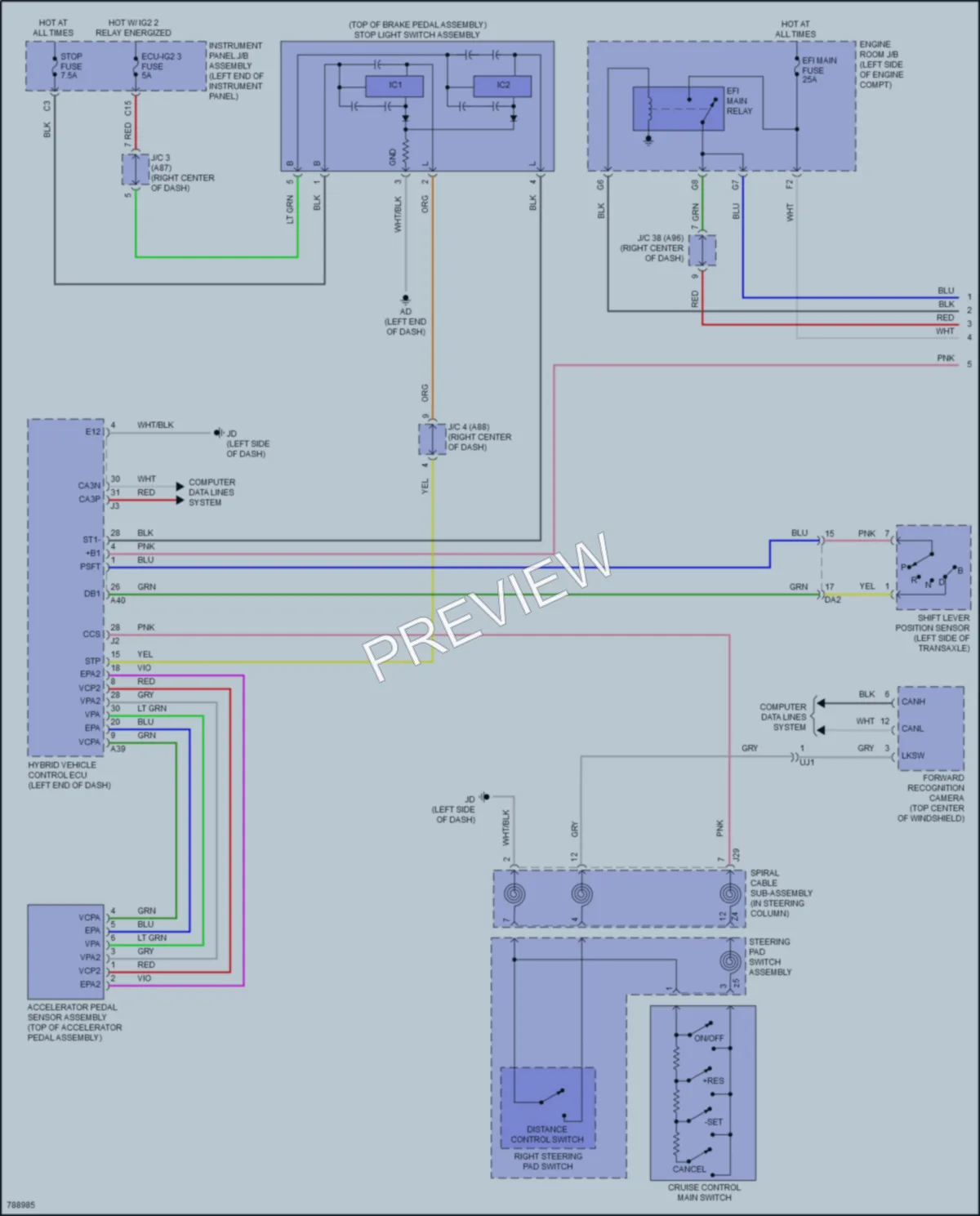 2022 Lexus RX450h Cruise Control wiring diagram preview