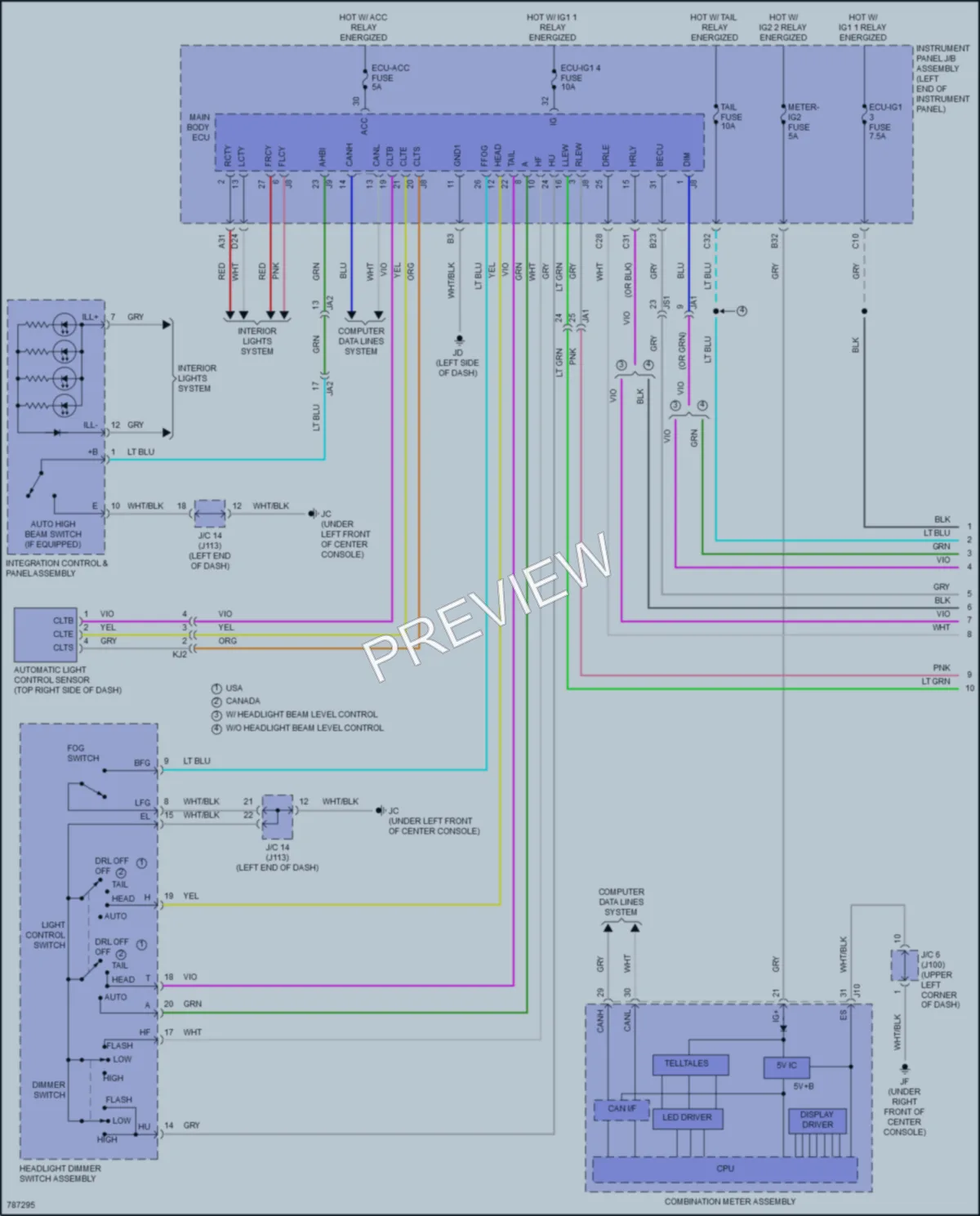 2022 Lexus RX450h Headlights wiring diagram preview