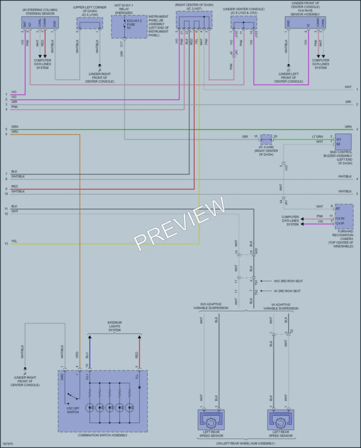 2022 Lexus RX450hL Anti Lock Brakes wiring diagram preview