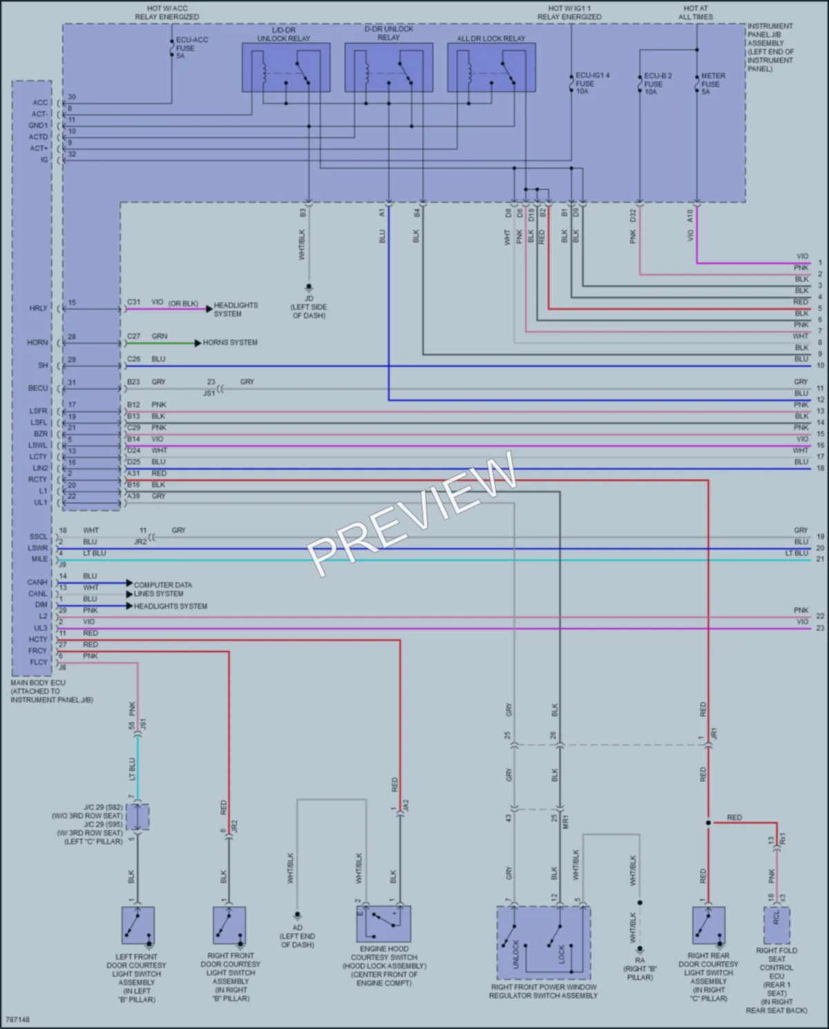 2022 Lexus RX450hL Anti Theft wiring diagram preview