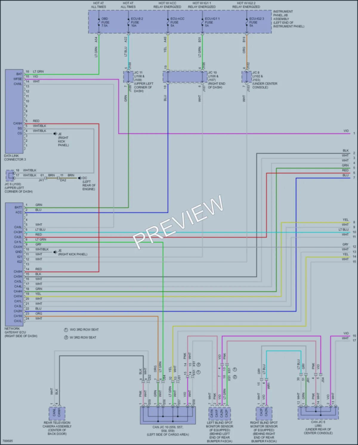 2022 Lexus RX450hL Computer Data Lines wiring diagram preview