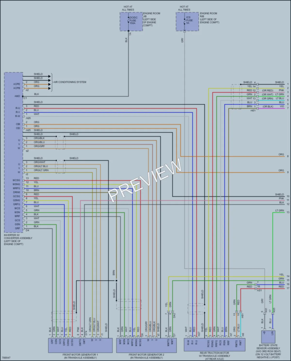 2022 Lexus RX450hL Transmission wiring diagram preview