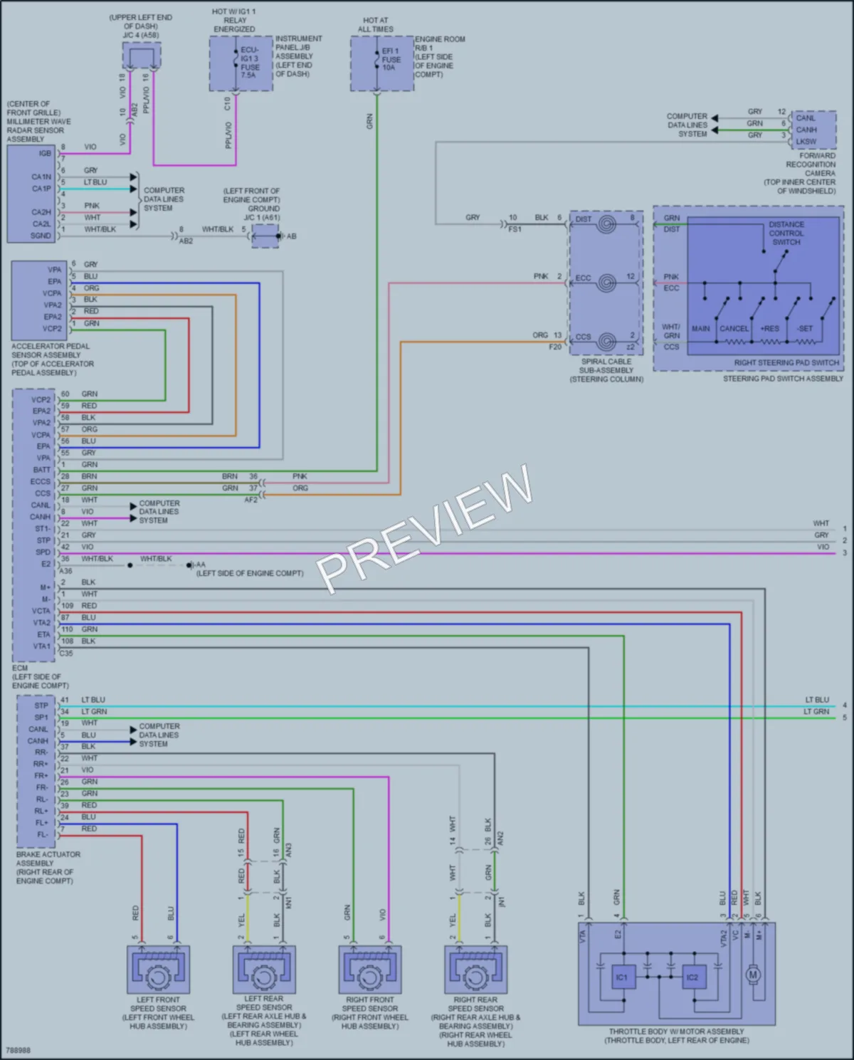 2022 Lexus UX200 Cruise Control wiring diagram preview
