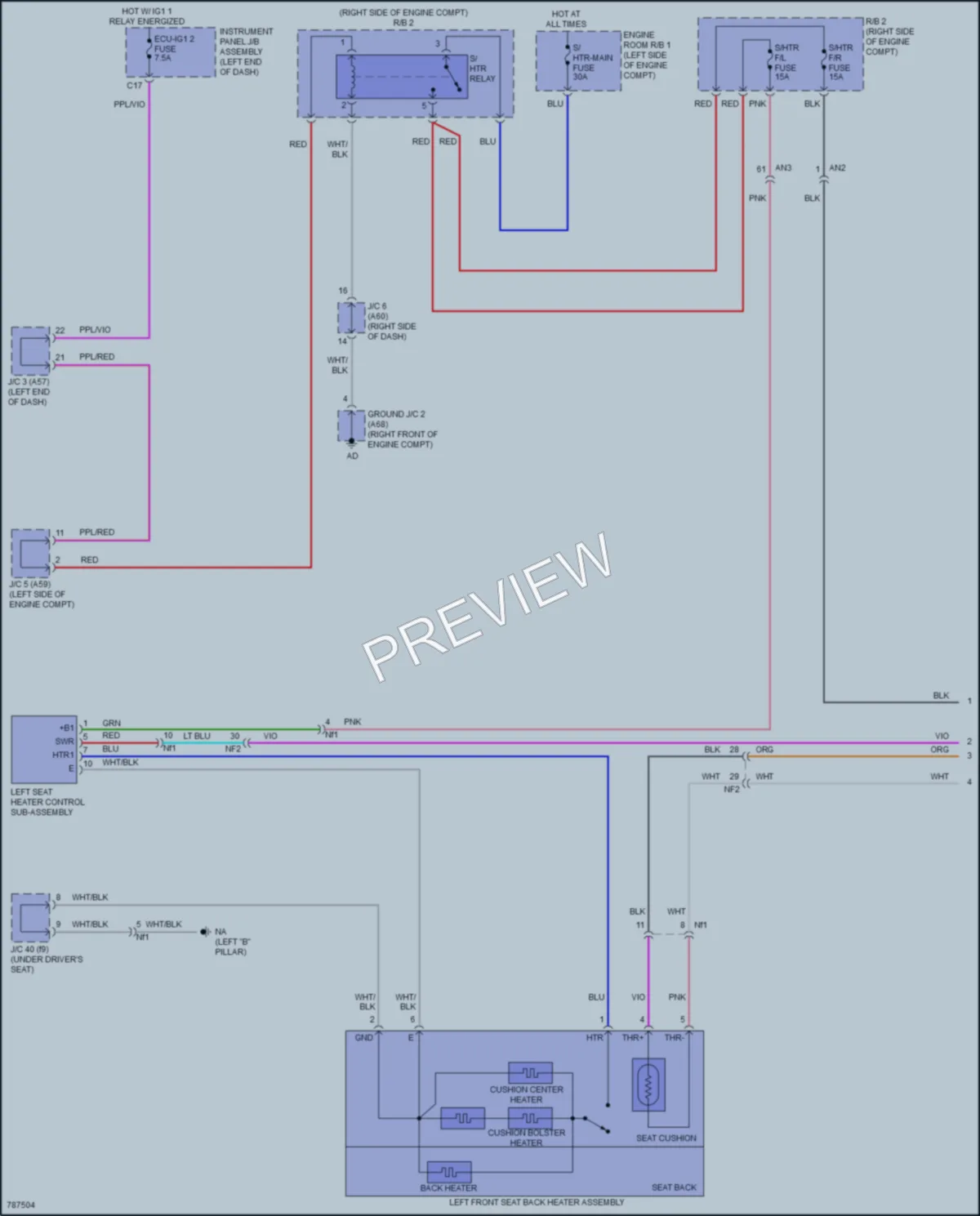 2022 Lexus UX200 Power Seats wiring diagram preview