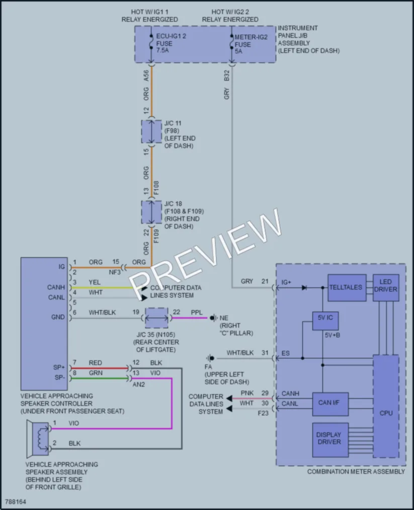 2022 Lexus UX250h Active Bodyworks wiring diagram preview