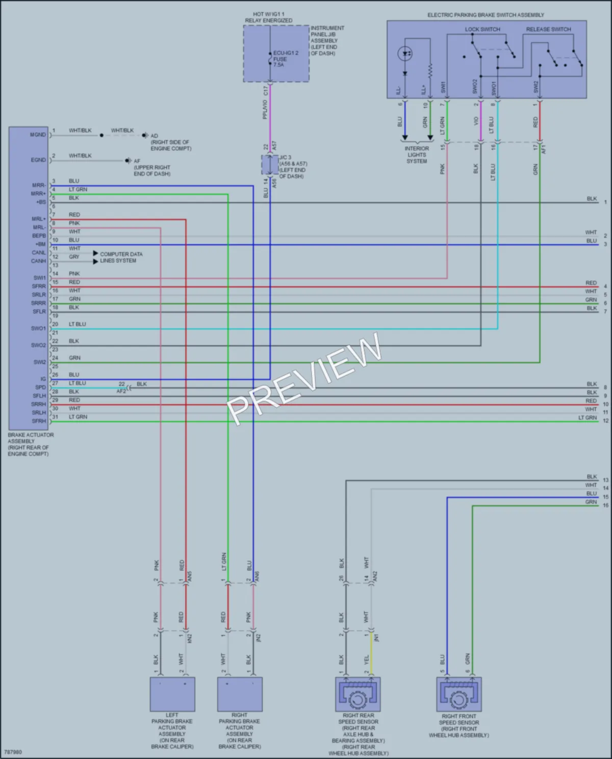 2022 Lexus UX250h Anti Lock Brakes wiring diagram preview