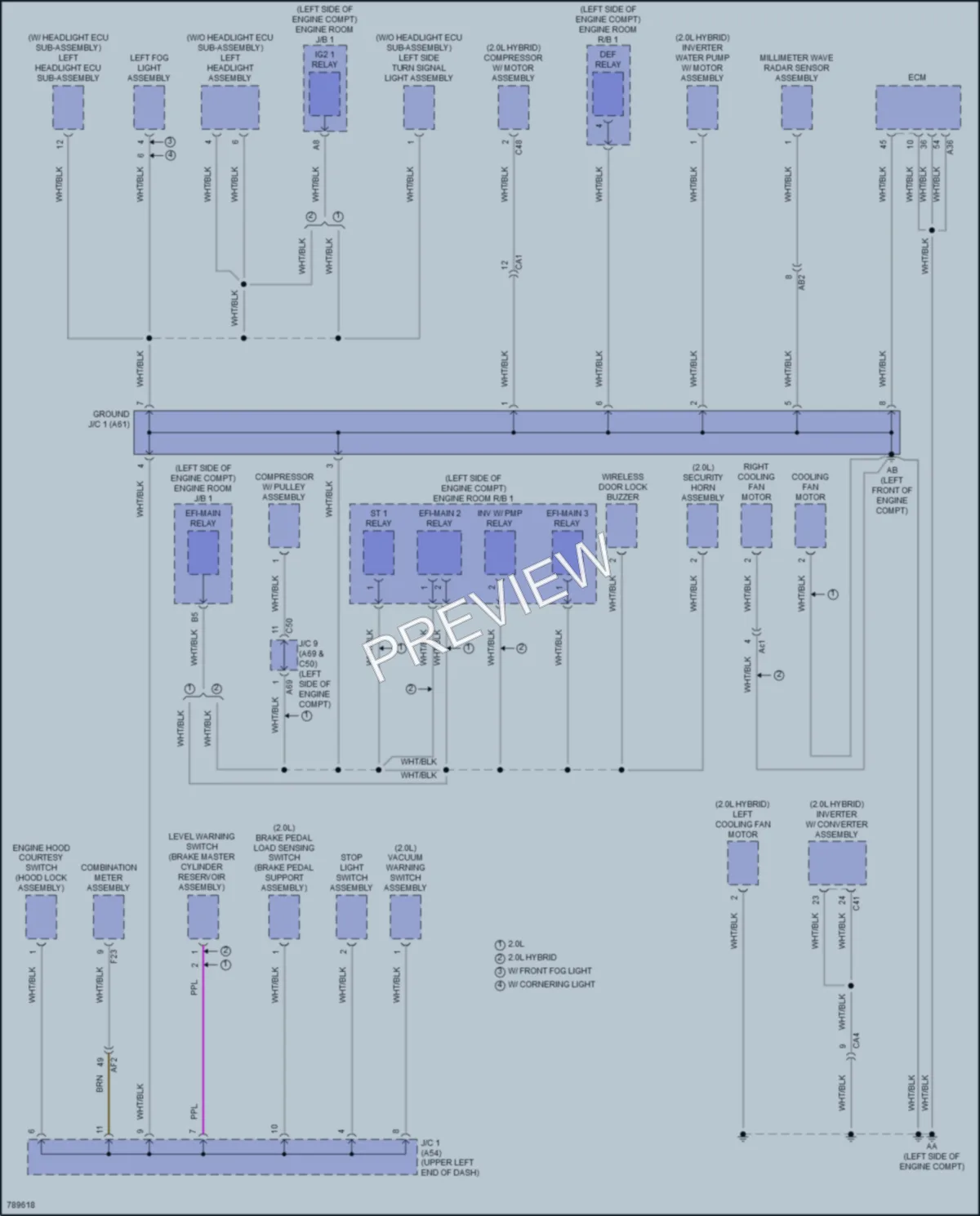 2022 Lexus UX250h Ground Distribution wiring diagram preview