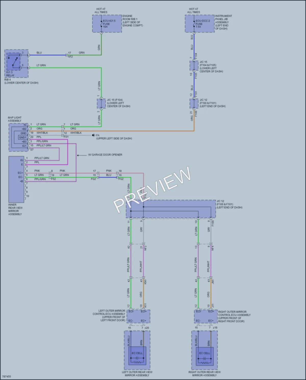 2022 Lexus UX250h Power Mirrors wiring diagram preview
