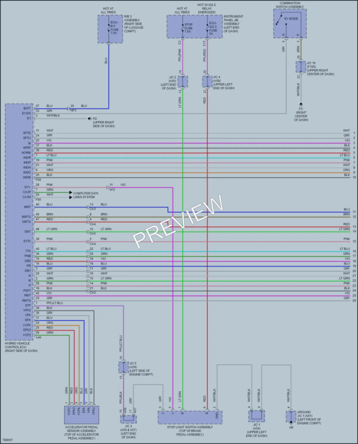 2022 Lexus UX250h Transmission wiring diagram preview