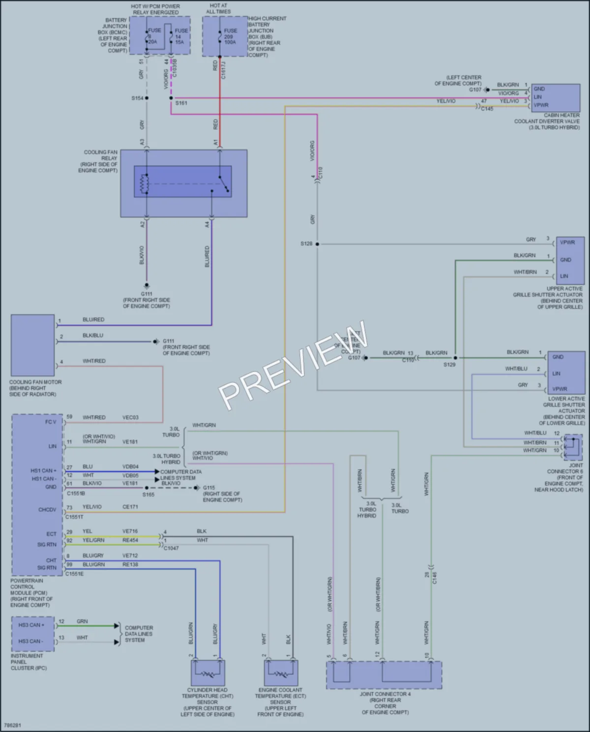 2022 Lincoln Aviator Cooling Fan wiring diagram preview