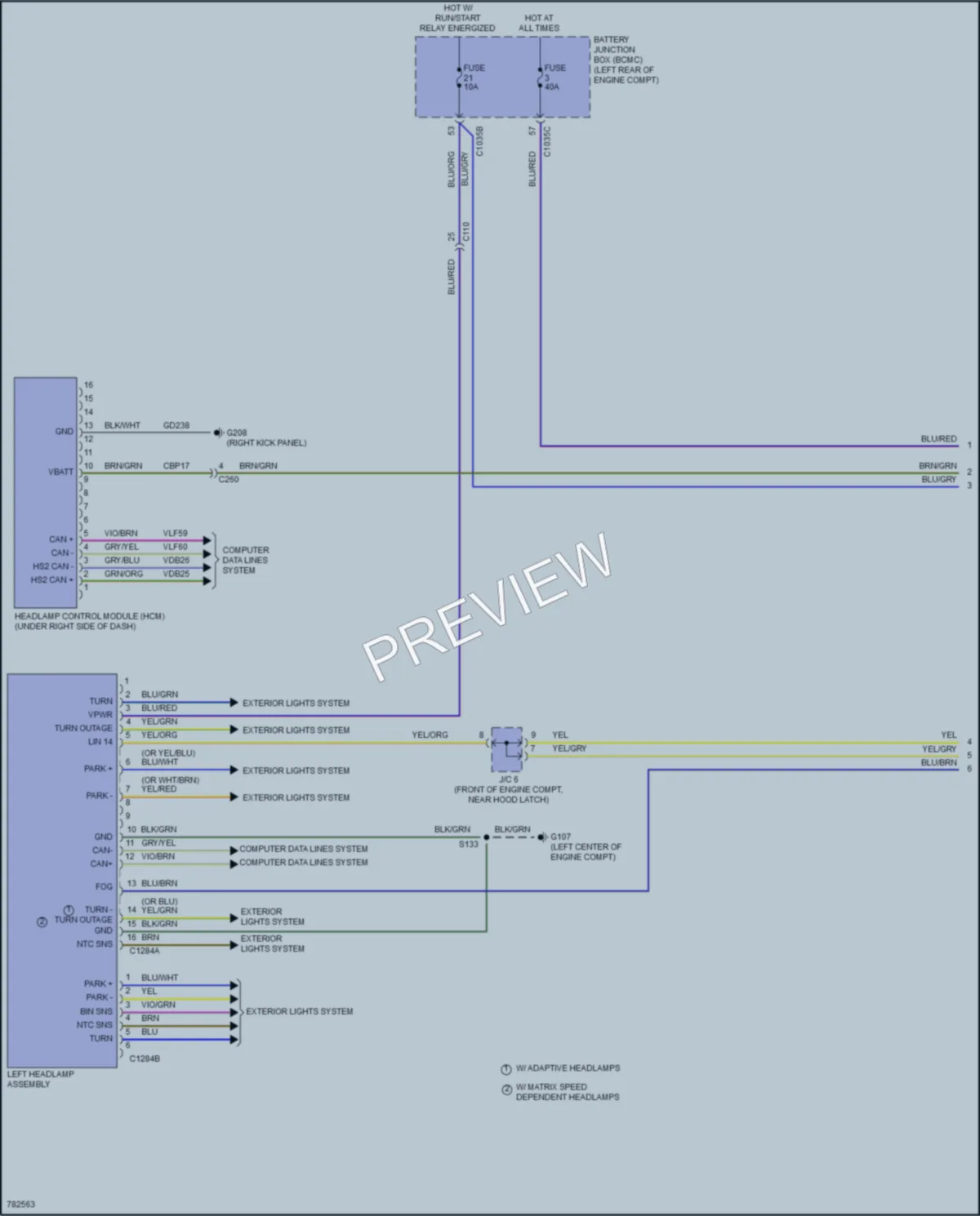 2022 Lincoln Aviator Headlights wiring diagram preview