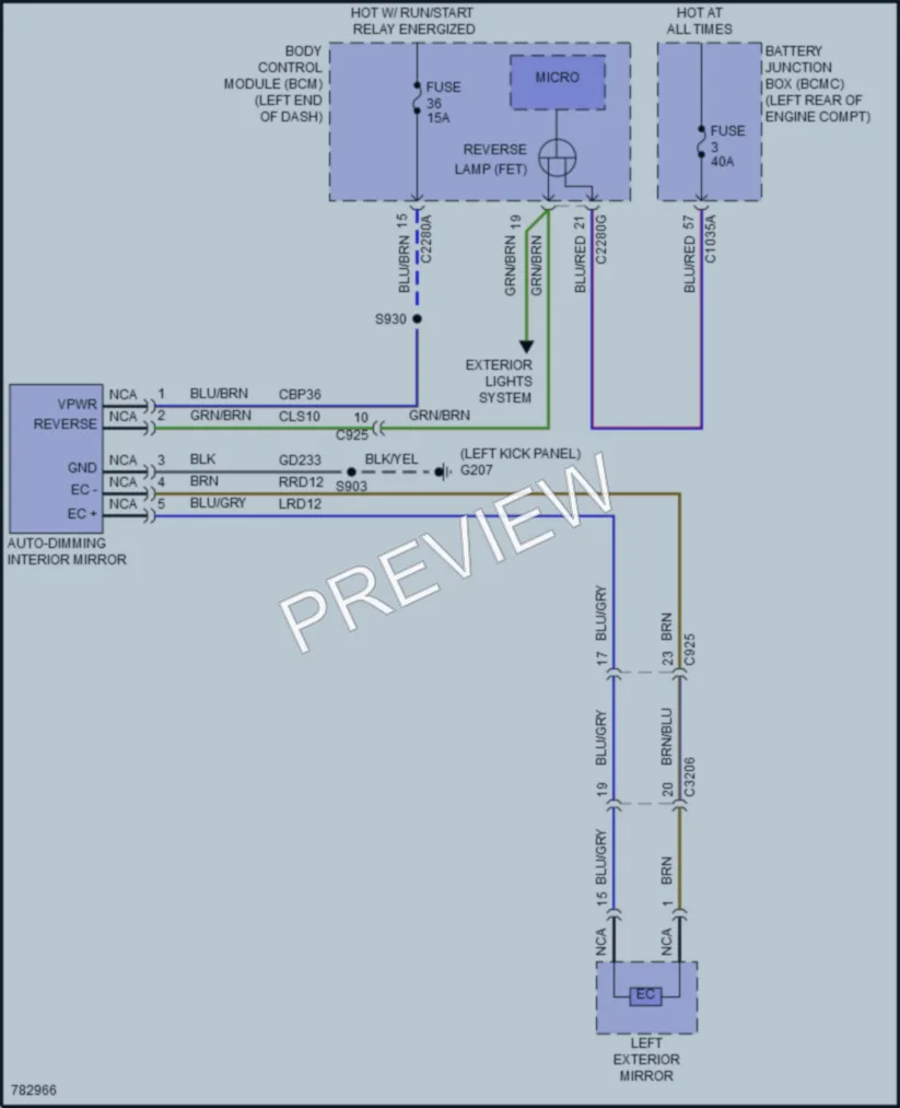 2022 Lincoln Aviator Power Mirrors wiring diagram preview
