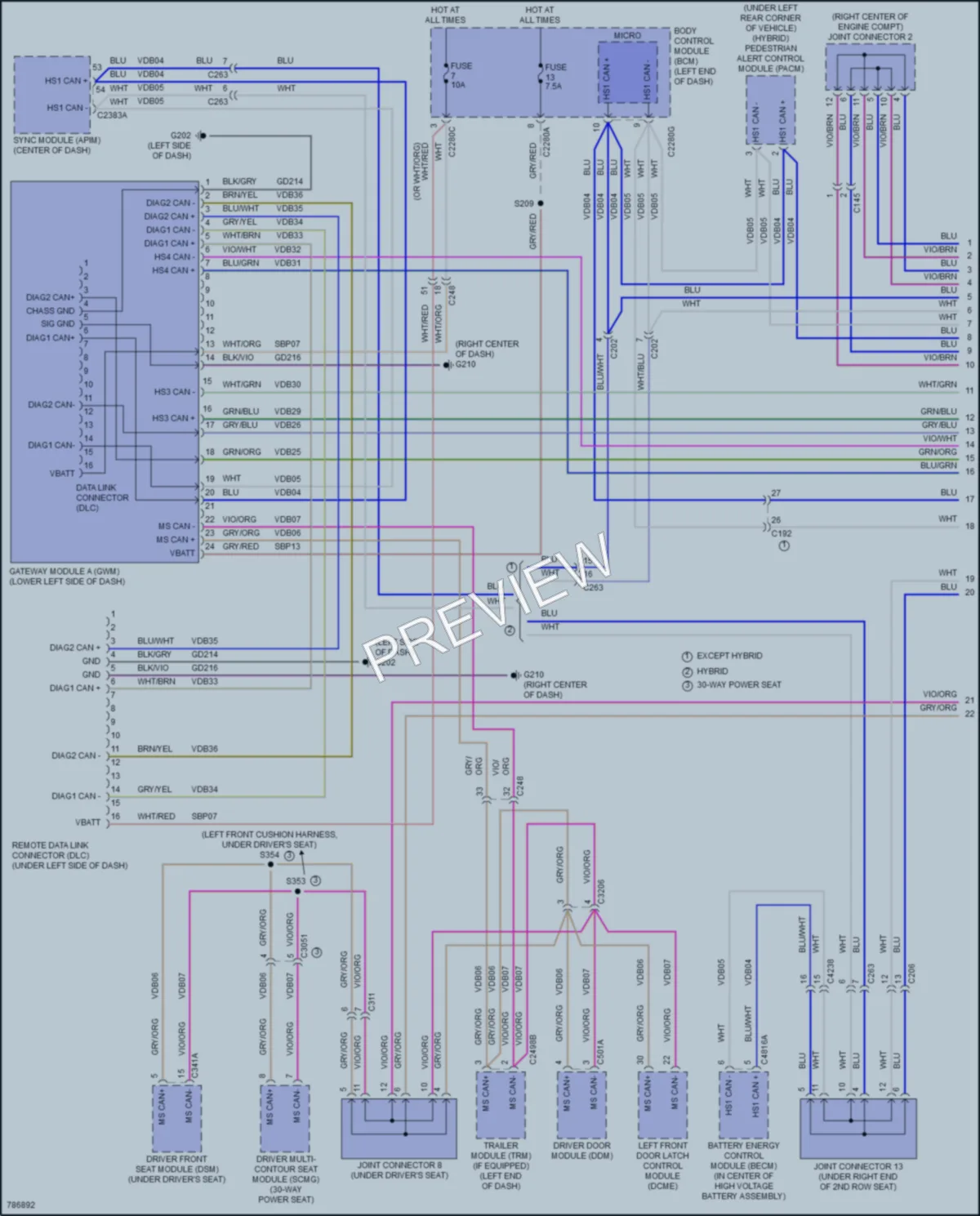 2022 Lincoln AviatorPlugIn Computer Data Lines wiring diagram preview