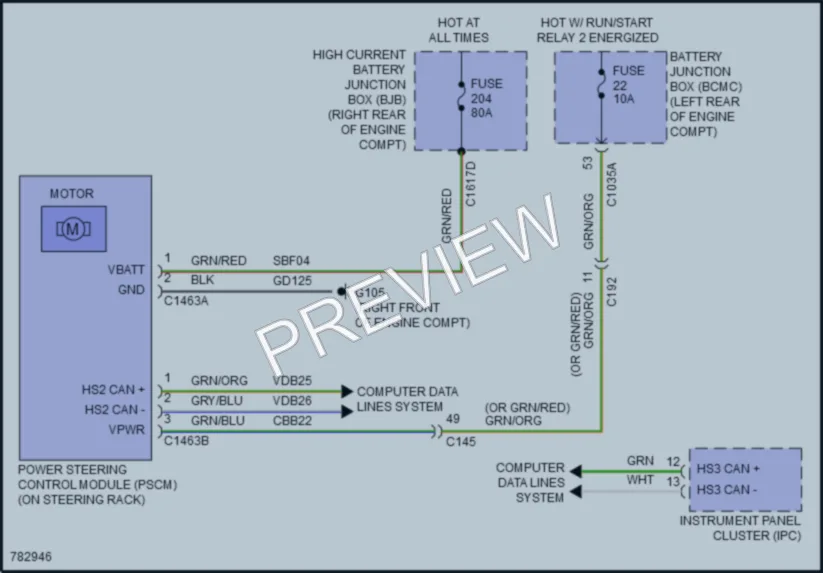 2022 Lincoln AviatorPlugIn Electronic Power Steering wiring diagram preview