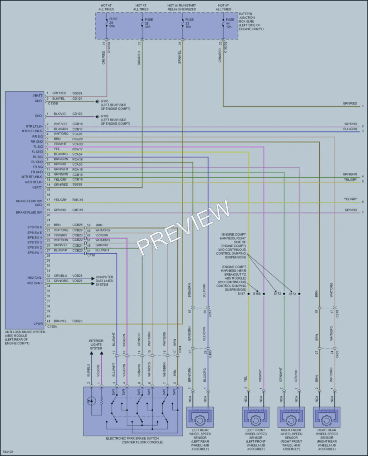 2022 Lincoln Corsair Anti Lock Brakes wiring diagram preview