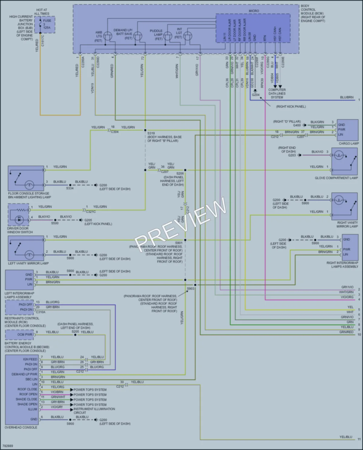 2022 Lincoln Corsair Interior Lights wiring diagram preview
