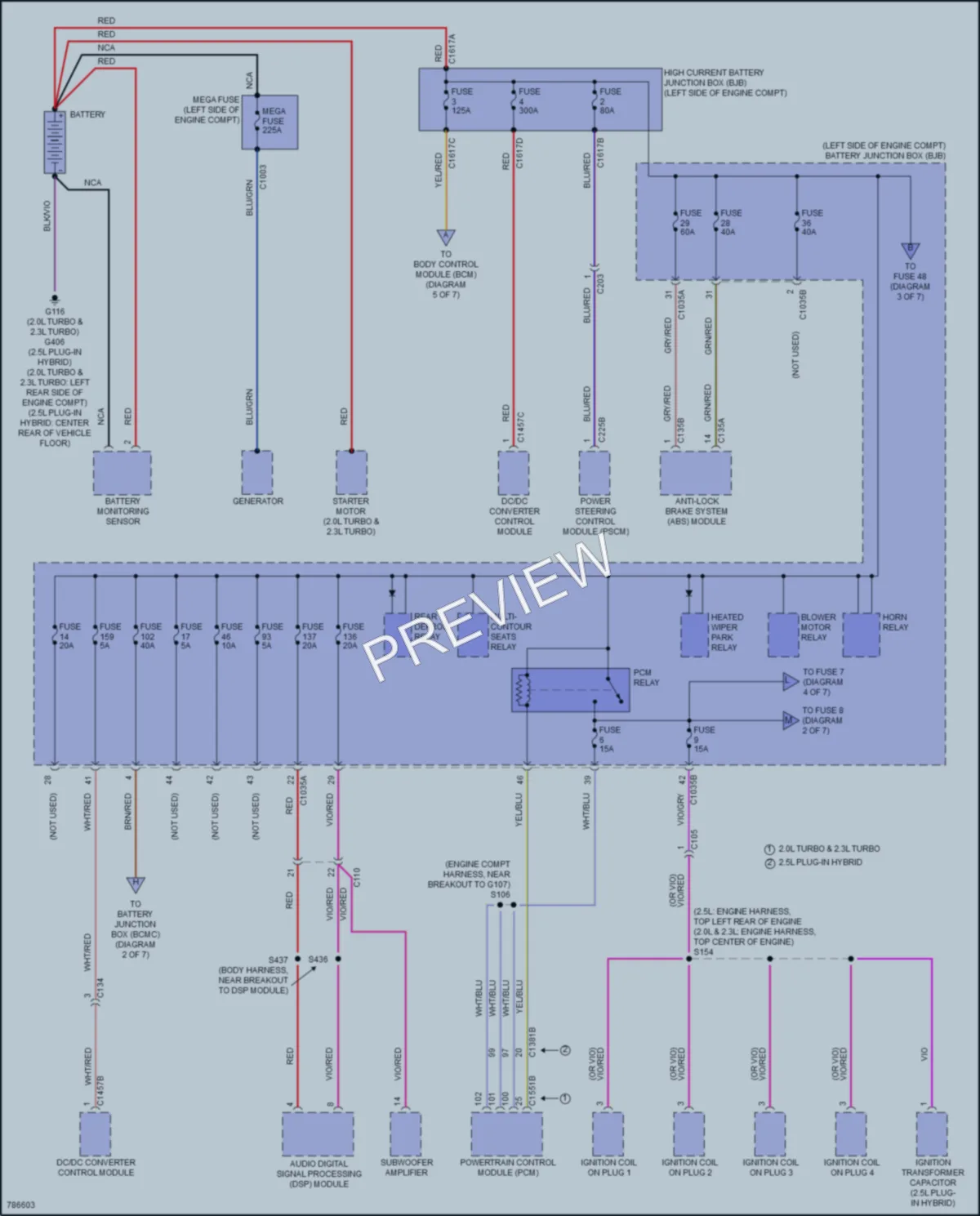 2022 Lincoln Corsair Power Distribution wiring diagram preview