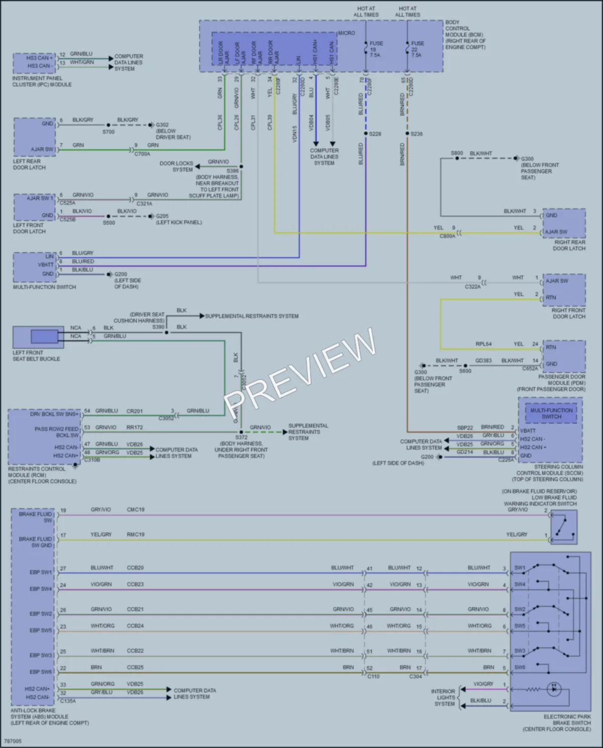 2022 Lincoln Corsair Warning Systems wiring diagram preview