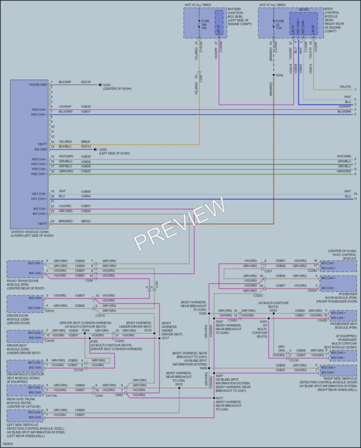 2022 Lincoln CorsairPlugIn Computer Data Lines wiring diagram preview