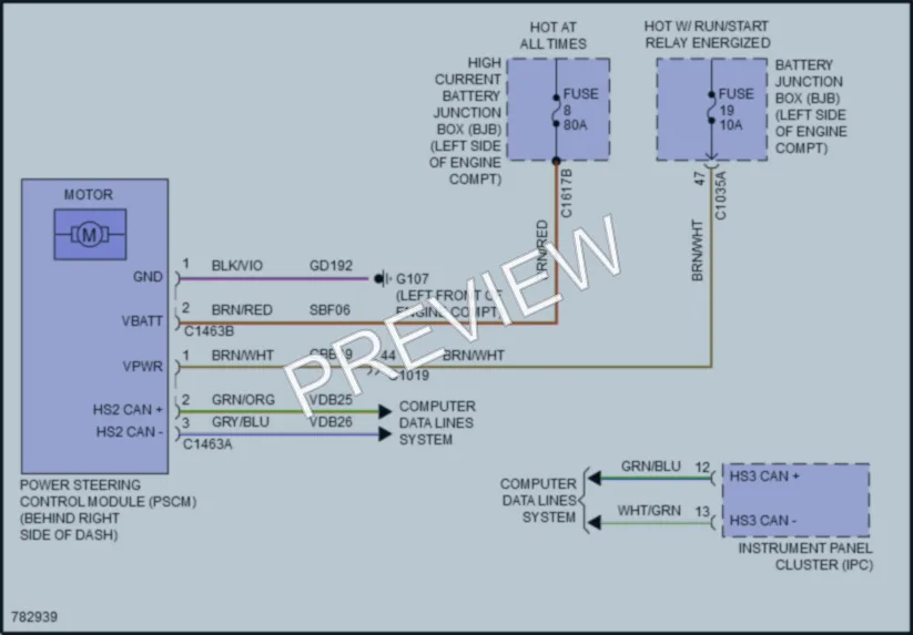 2022 Lincoln Nautilus Electronic Power Steering wiring diagram preview