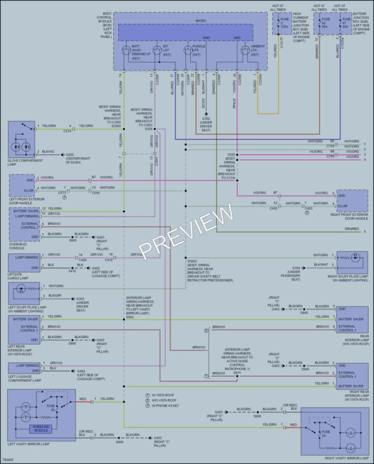 2022 Lincoln Nautilus Interior Lights wiring diagram preview