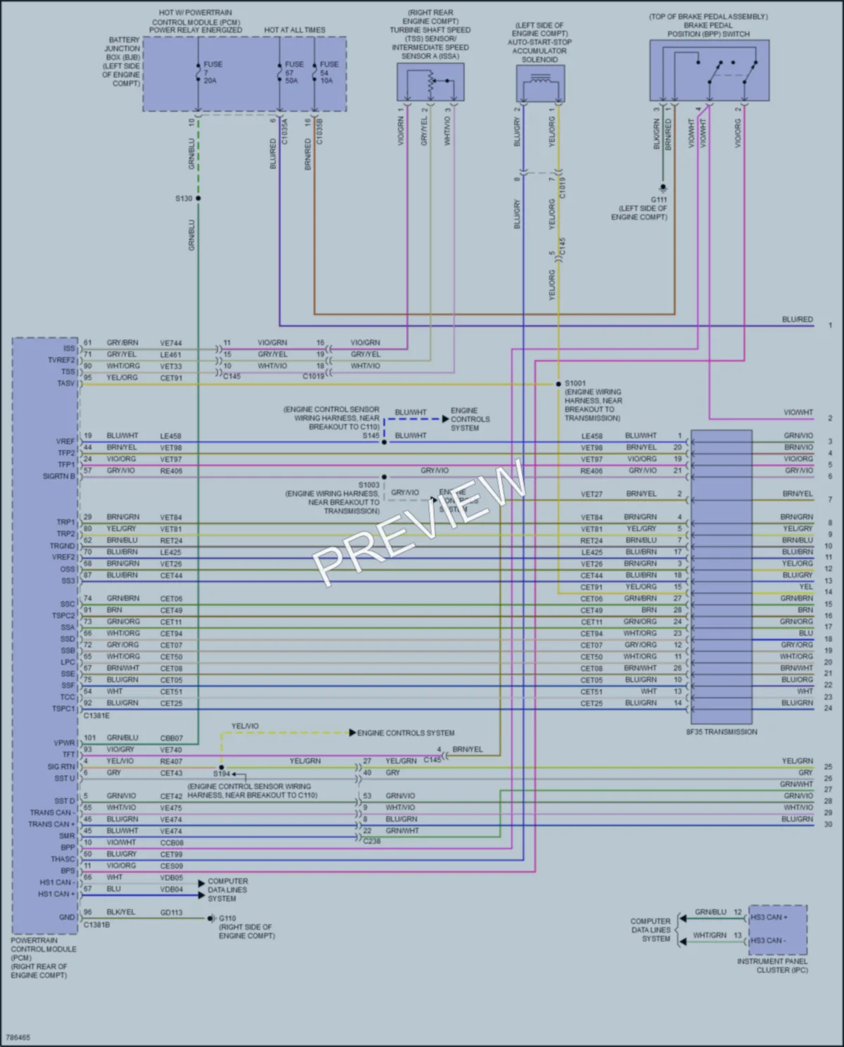 2022 Lincoln Nautilus Transmission wiring diagram preview