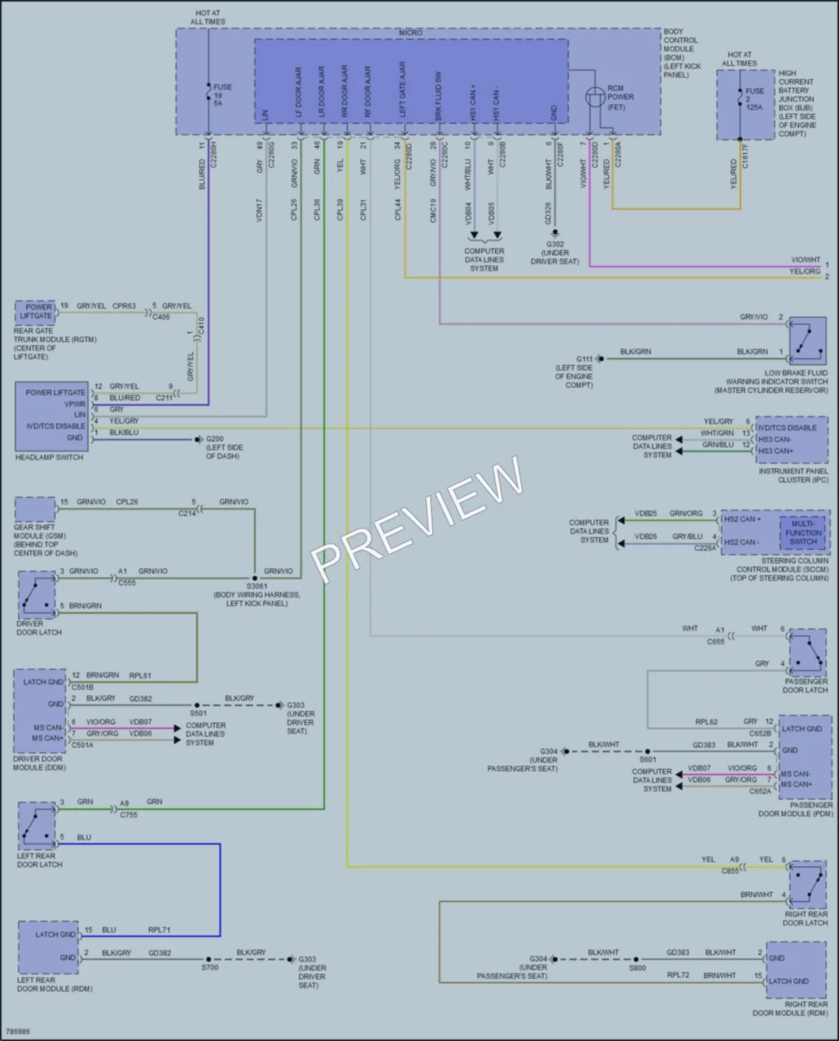2022 Lincoln Nautilus Warning Systems wiring diagram preview