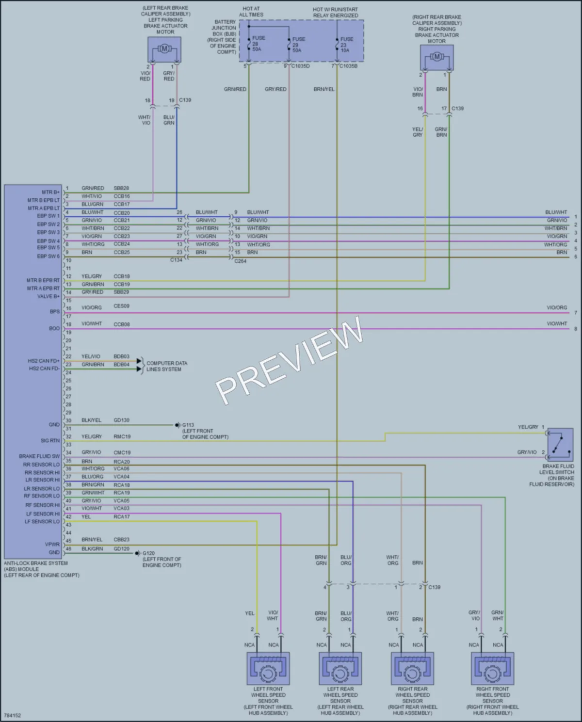 2022 Lincoln Navigator Anti Lock Brakes wiring diagram preview