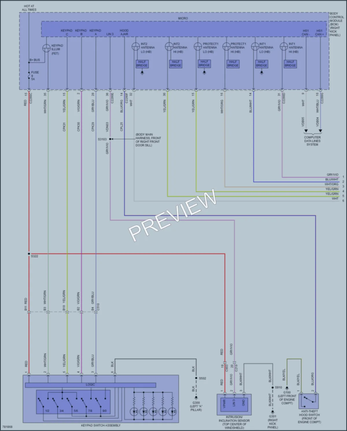 2022 Lincoln NavigatorL Anti Theft wiring diagram preview