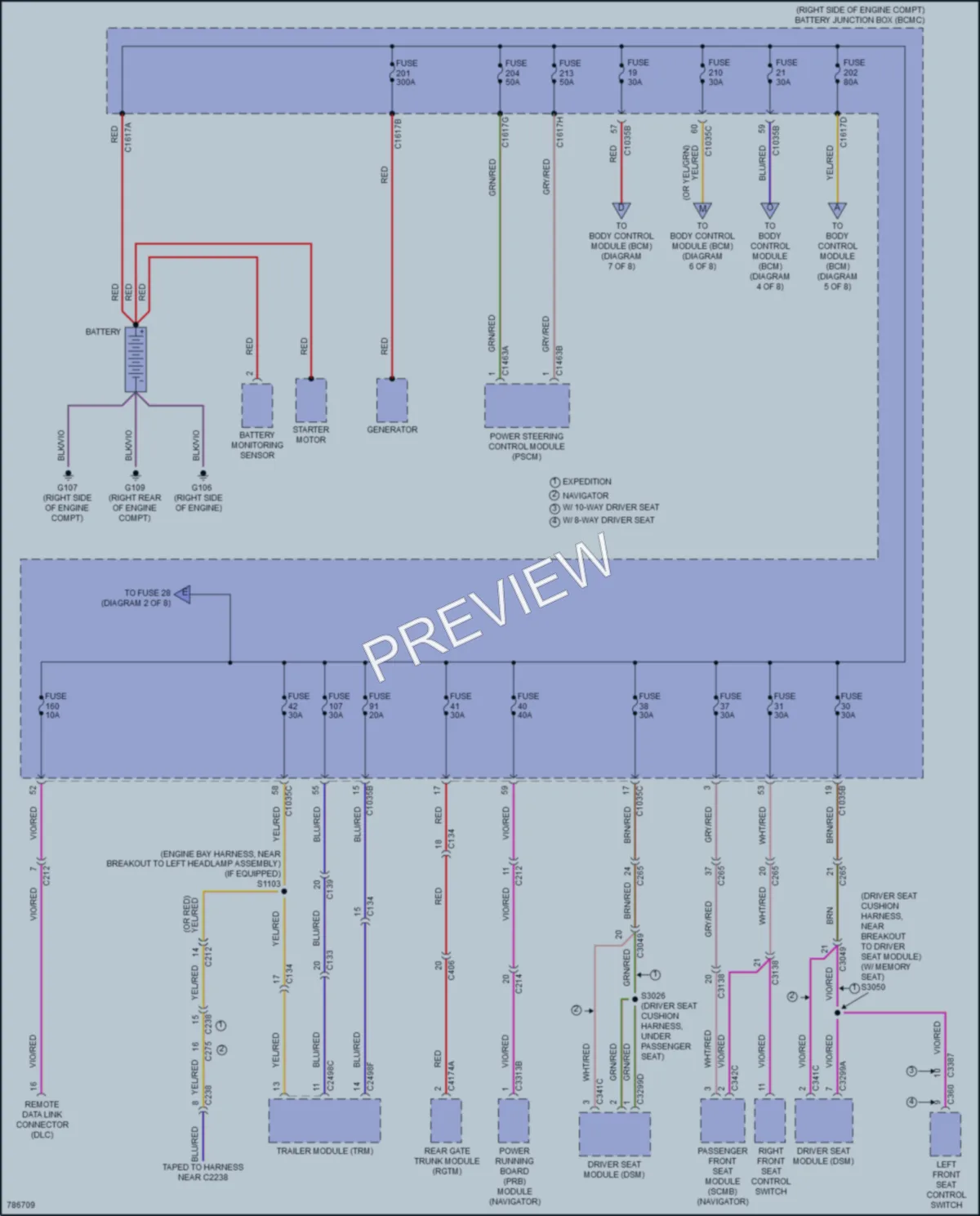 2022 Lincoln NavigatorL Power Distribution wiring diagram preview