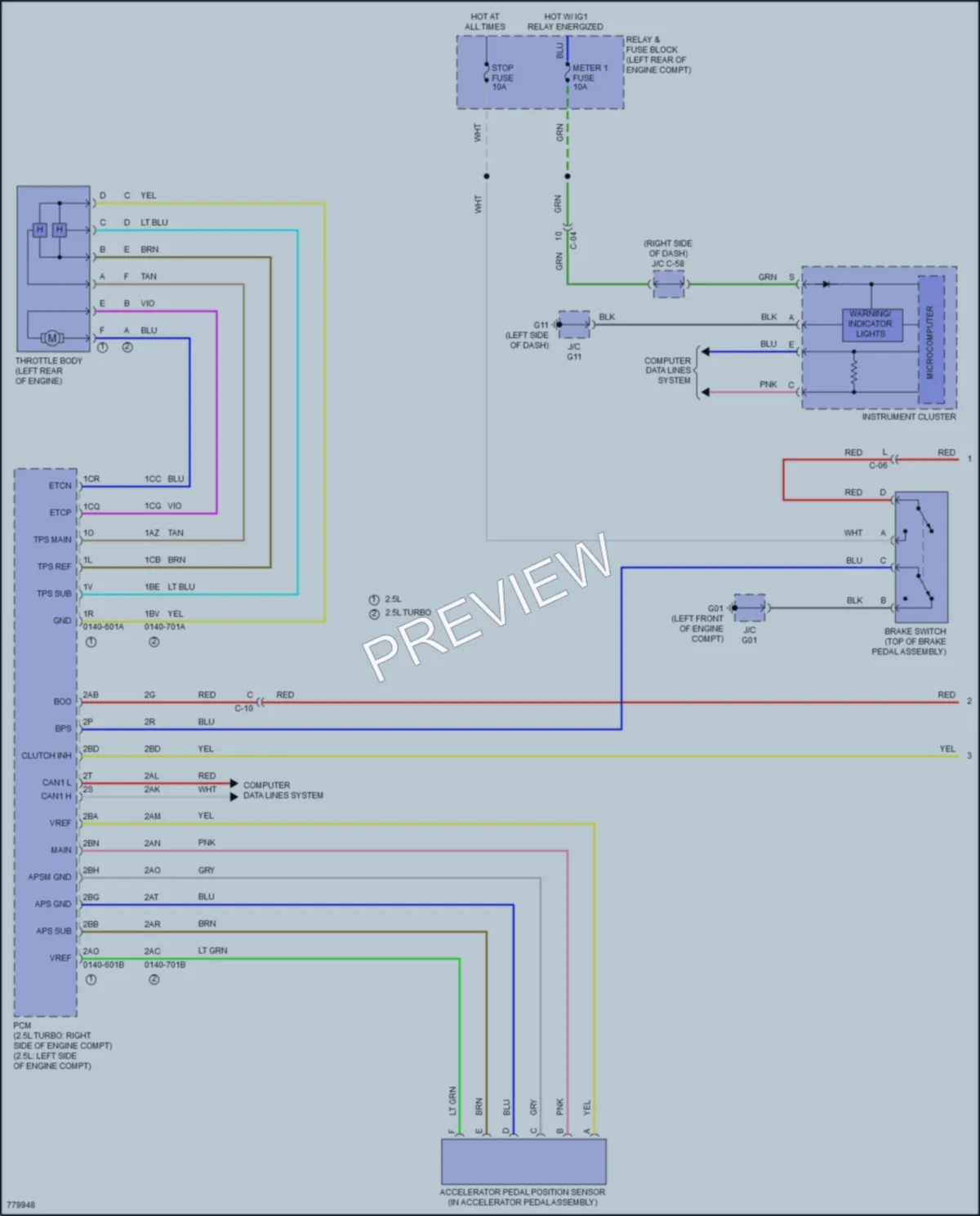 2022 Mazda CX5 Cruise Control wiring diagram preview