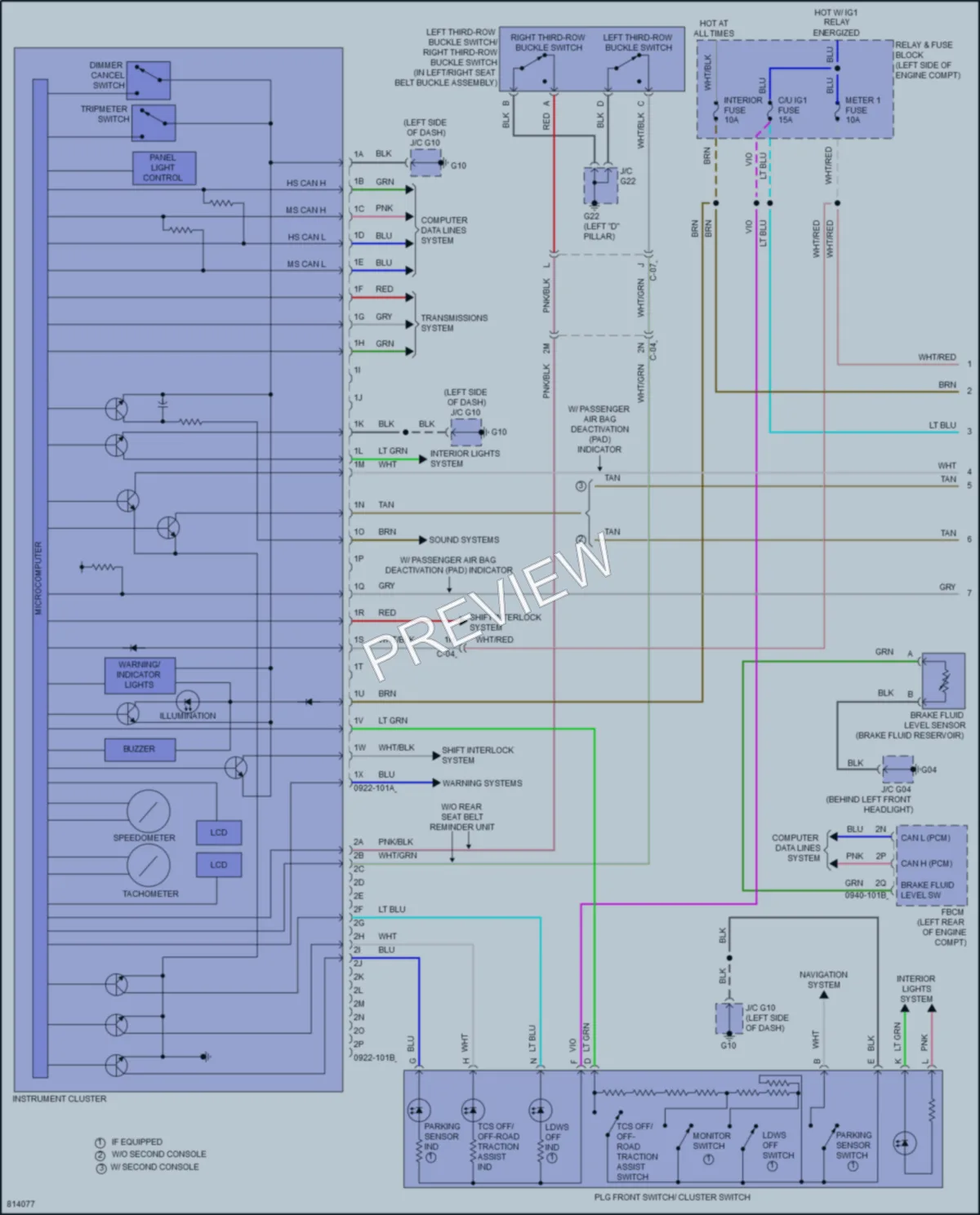 2022 Mazda CX9 Instrument Cluster wiring diagram preview