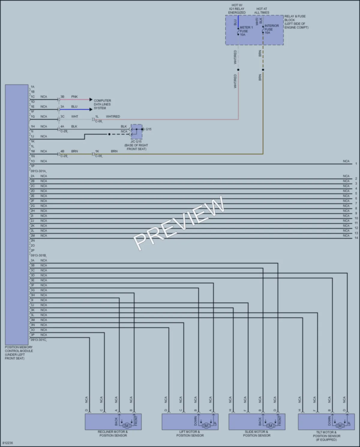 2022 Mazda CX9 Memory Systems wiring diagram preview