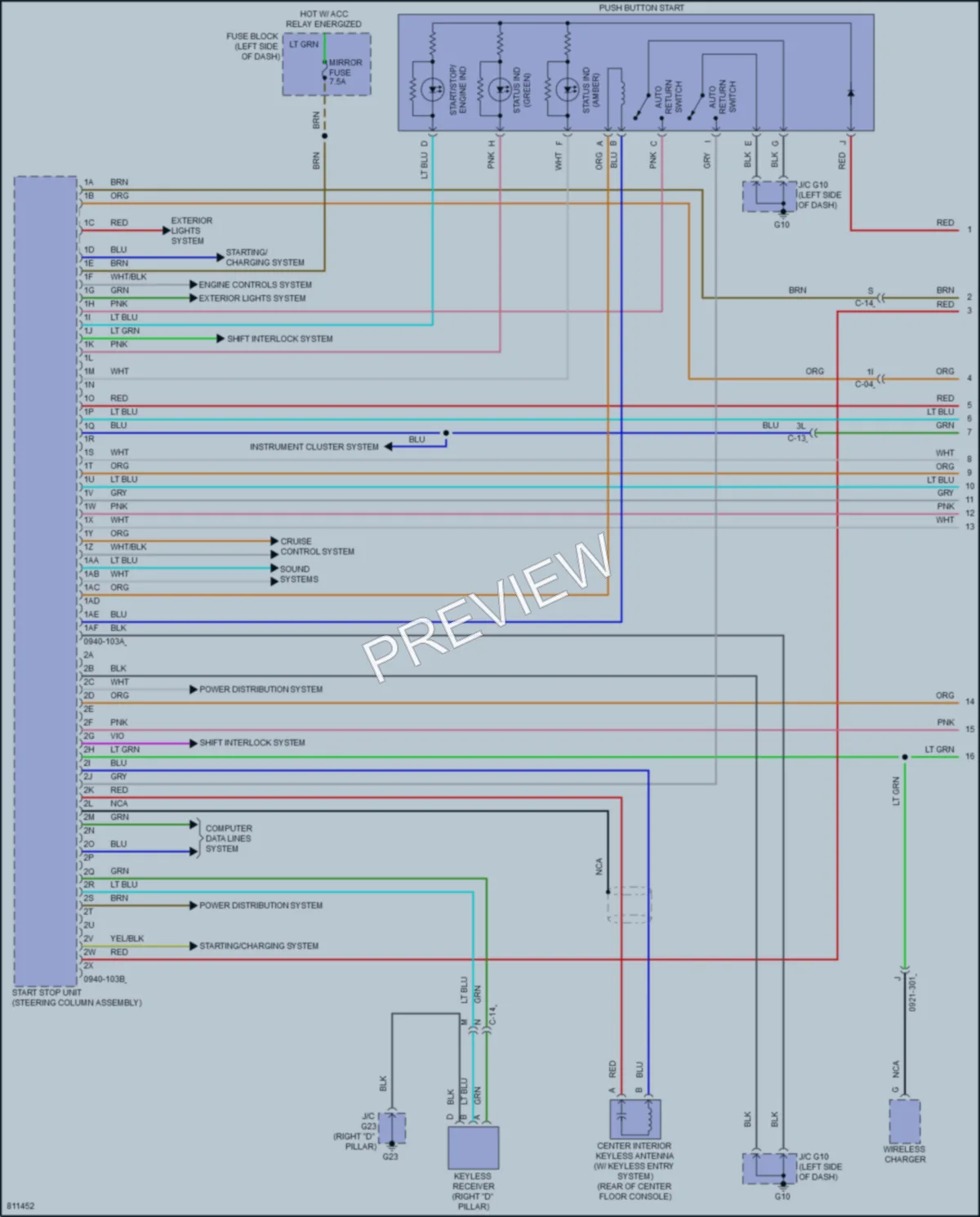 2022 Mazda CX9 Power Door Locks wiring diagram preview