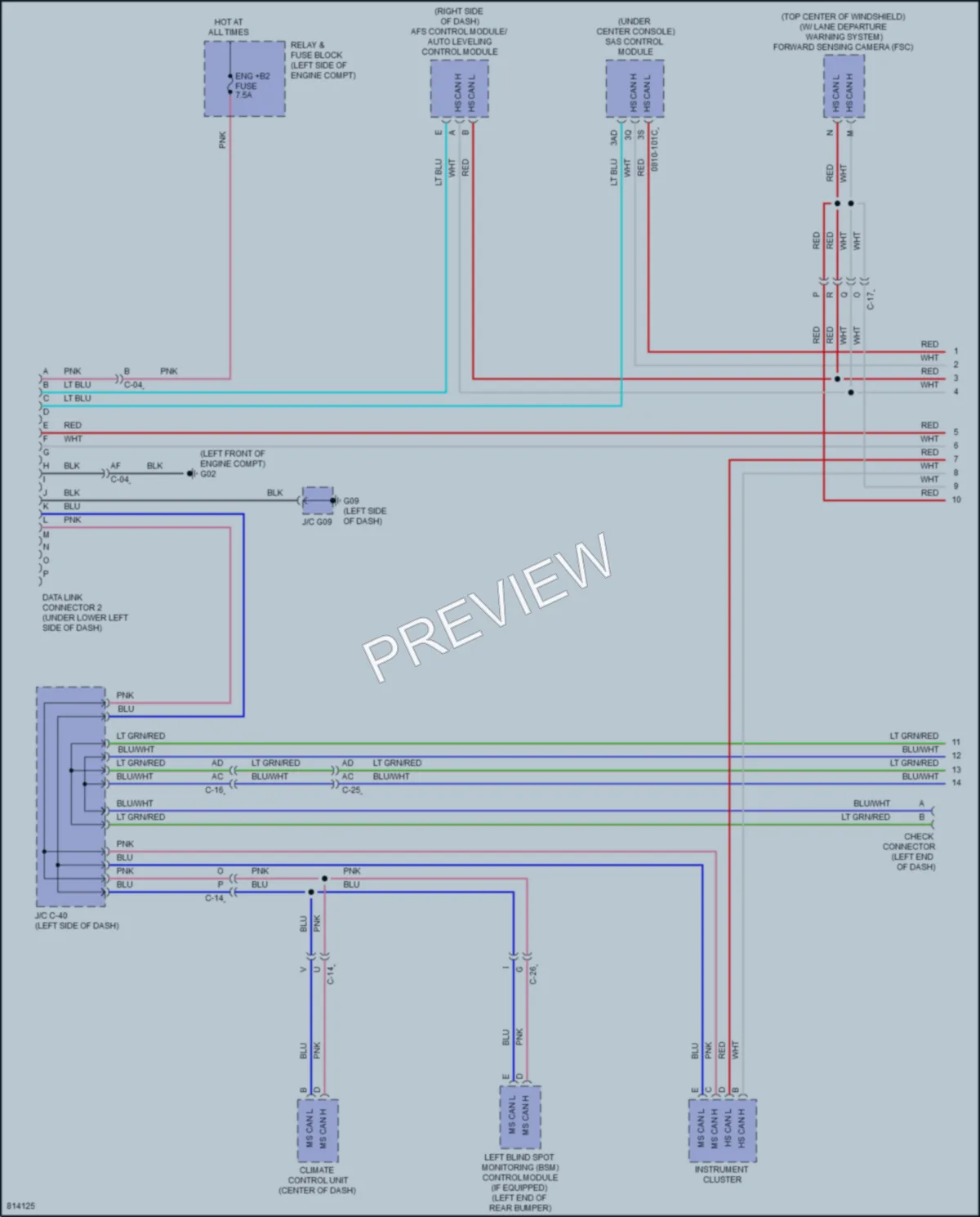 2022 Mazda MX5Miata Computer Data Lines wiring diagram preview