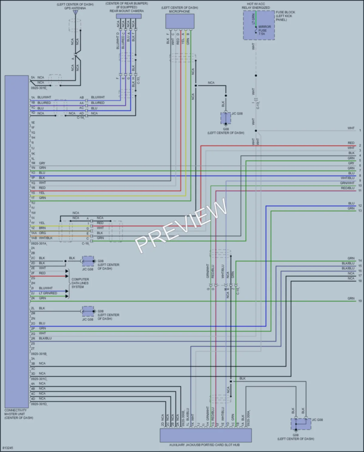 2022 Mazda MX5Miata Radio wiring diagram preview