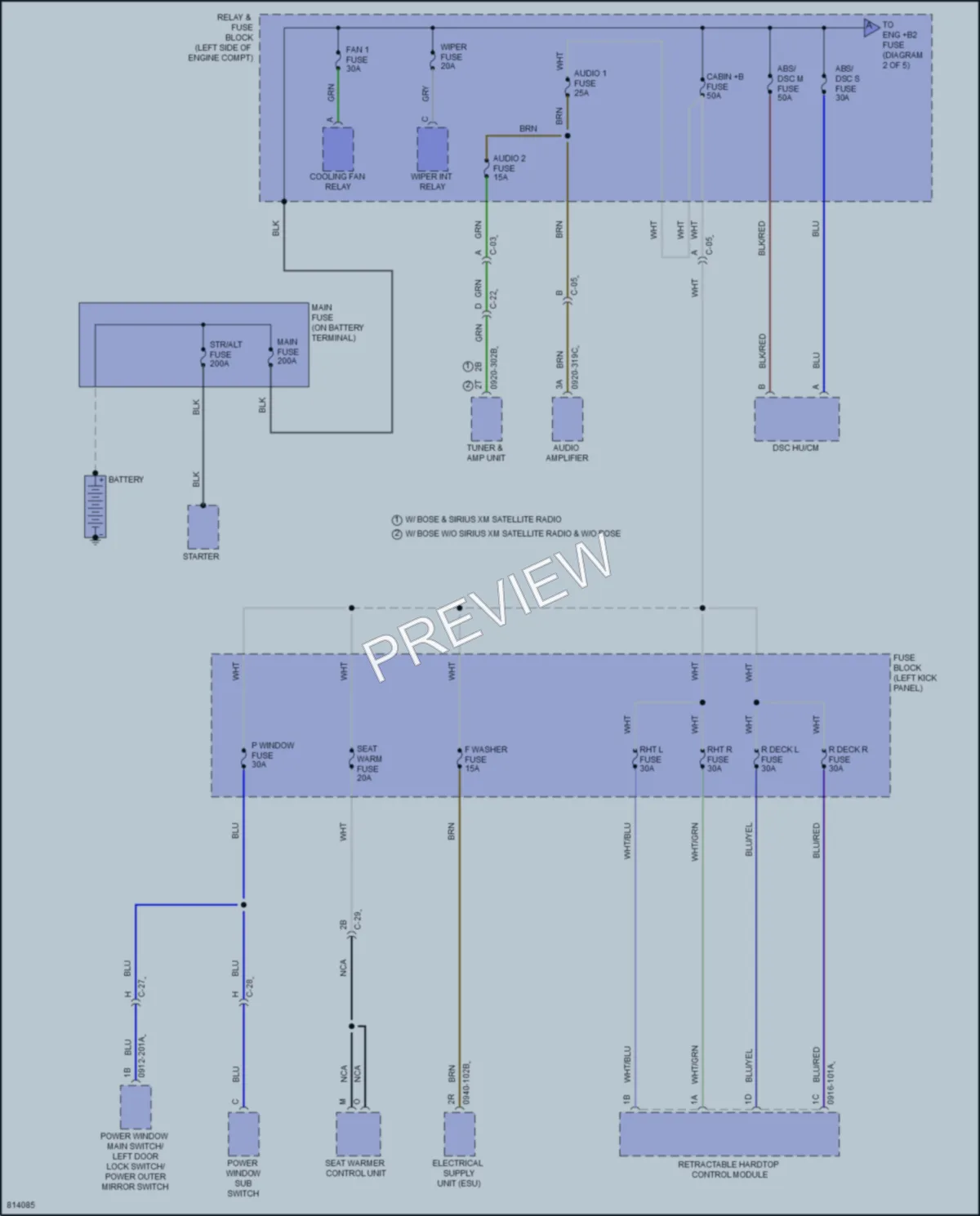 2022 Mazda MX5MiataRF Power Distribution wiring diagram preview