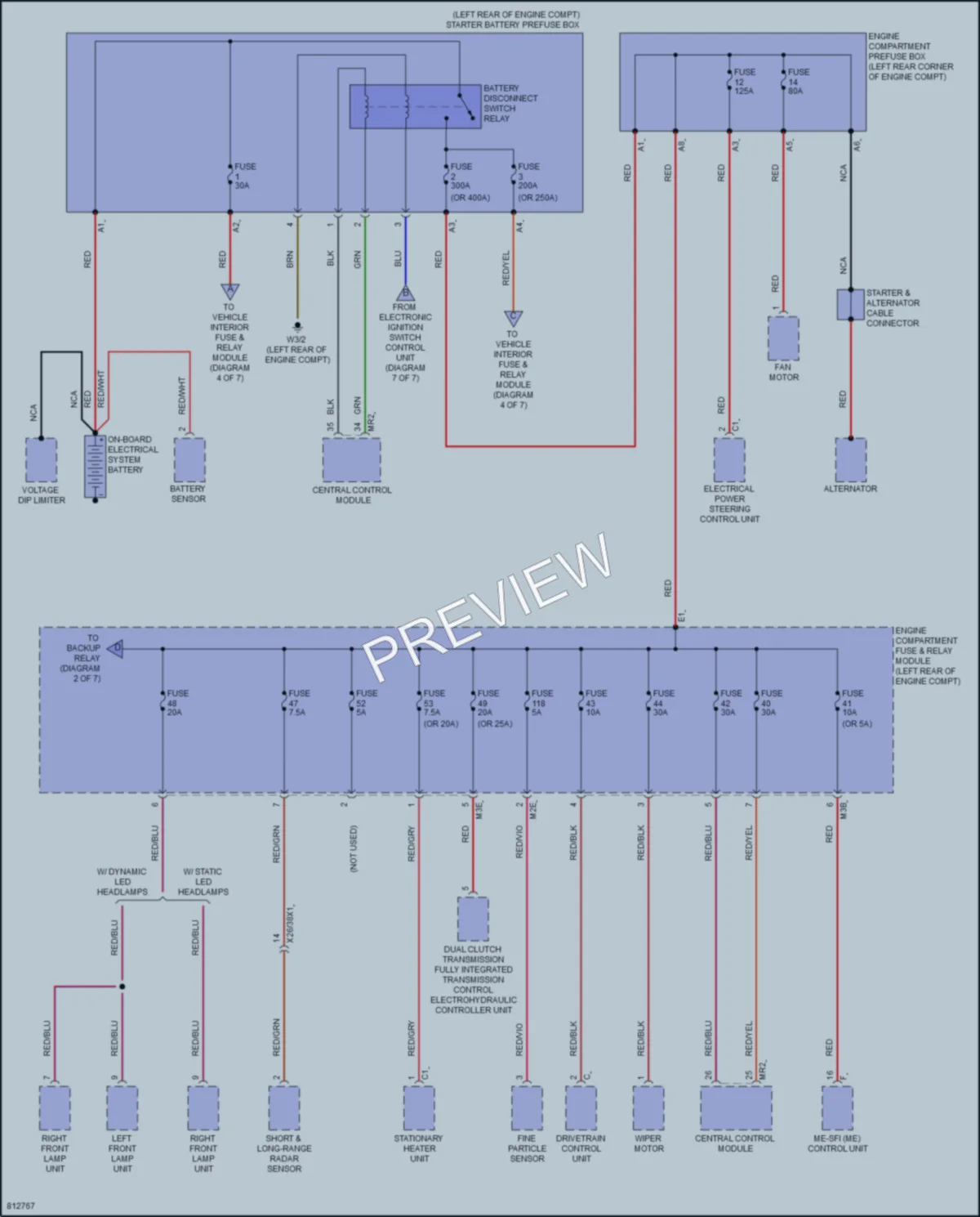 2022 MercedesBenz A220 Power Distribution wiring diagram preview