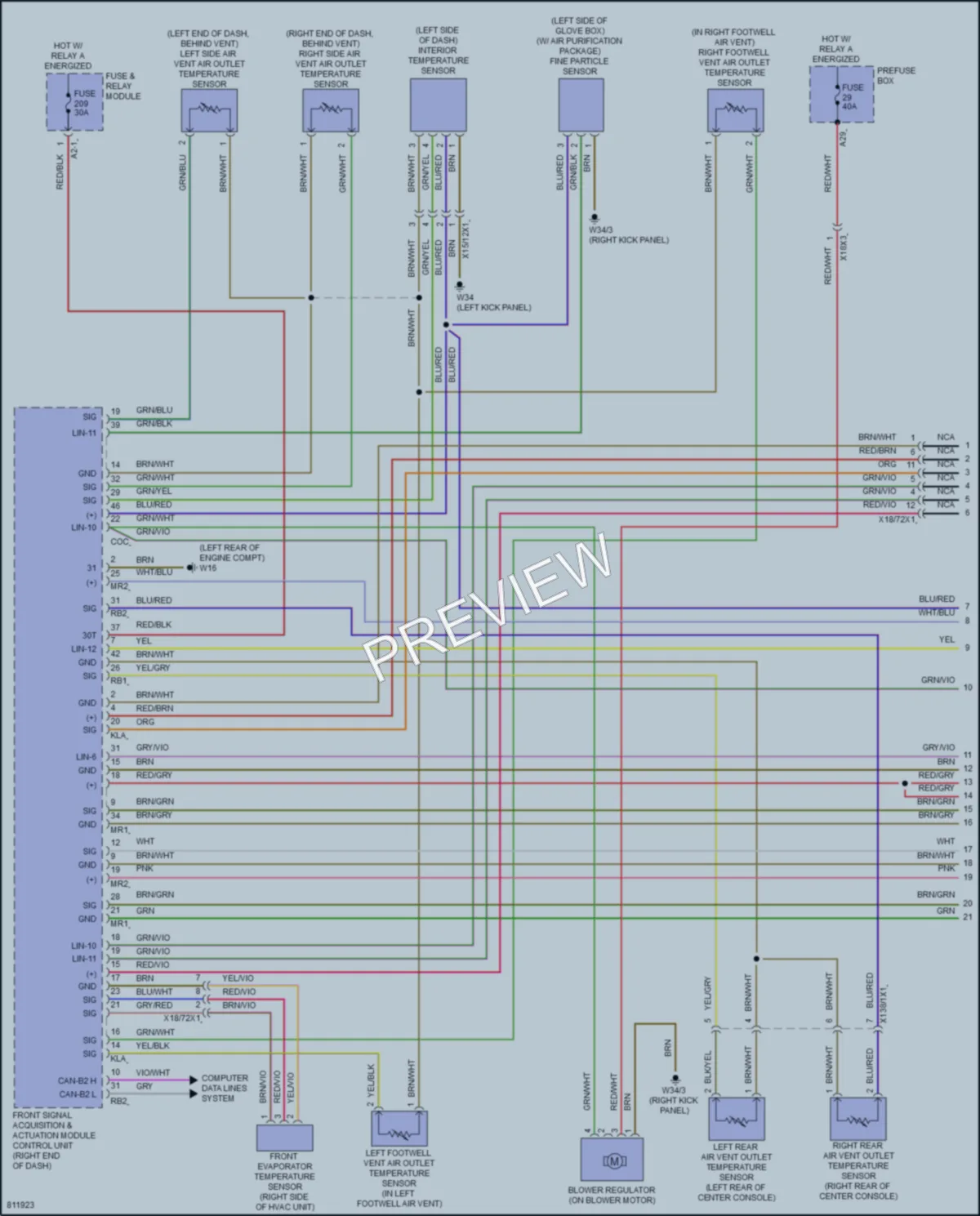 2022 MercedesBenz C300 Air Conditioning wiring diagram preview
