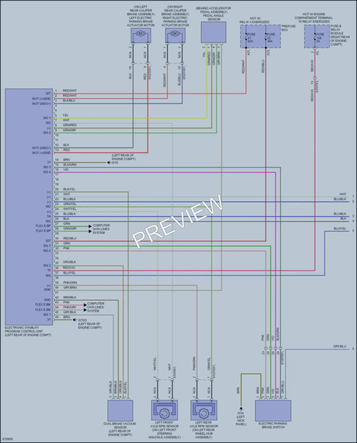2022 MercedesBenz C300 Anti Lock Brakes wiring diagram preview